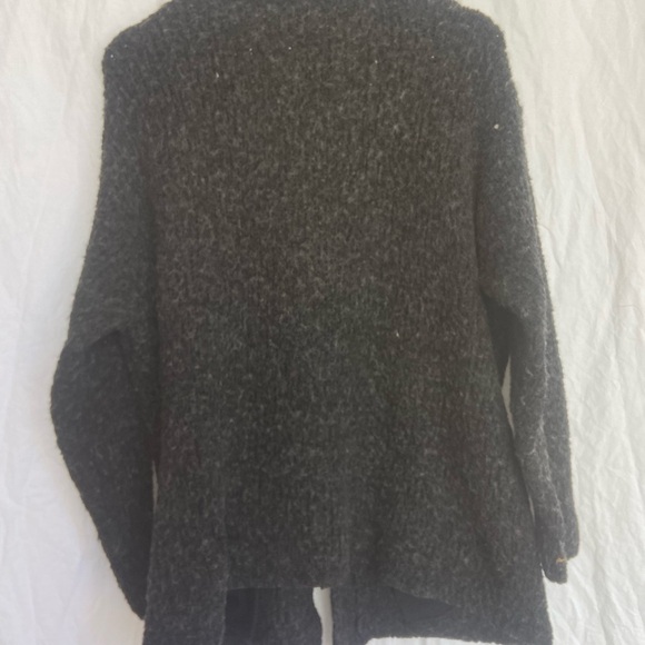 J Jill Pure Jill Charcoal Gray Bouclé Wool Blend Topper Jacket Size Large - Picture 8 of 10